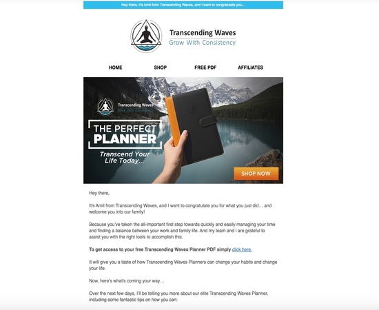 Transcending Waves Email